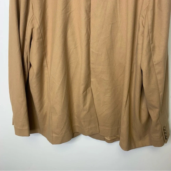 AVA & VIV Brown Plus Size One Button Neural Blazer Size 4X - Picture 4 of 12